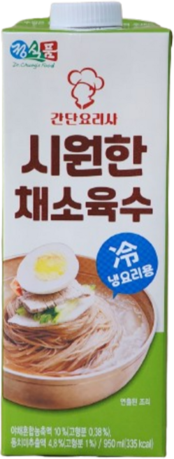 정식품 시원한 채소육수, 950ml, 1개