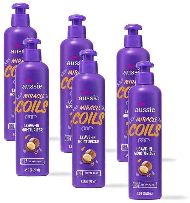 오지 미라클 코일 리브인 모이스처라이저 위드 마카다미아 오일 Aussie Miracle Coils Leave-in Moisturizer, 6개, 251ml - 쿠팡