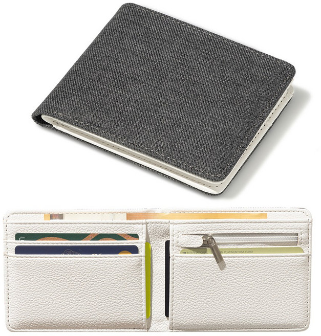 비피엘 캔버스 지갑 패브릭 남성 학생 반지갑 동전수납 지퍼포켓