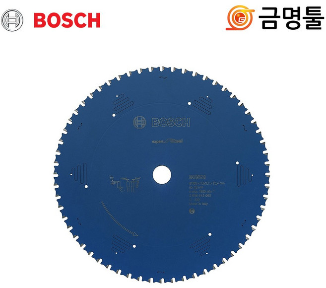 보쉬 2608643060 철재용 팁쏘 300mm 60날 2.6T 원형톱날 GCD12JL 호환용, 1개