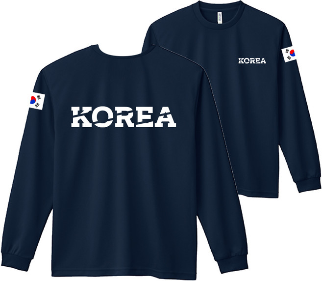 로카티 앞 뒤 코리아 기능성 긴팔티 코리아 티셔츠 korea army 태극기 티셔츠 남자 쿨론티