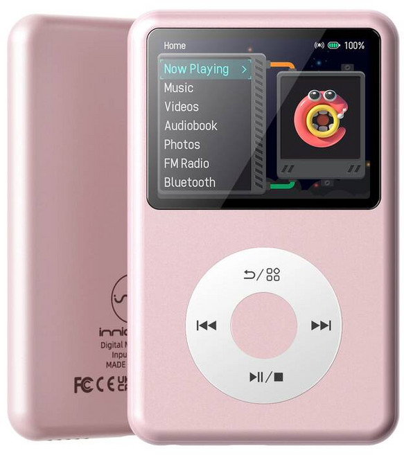 128GB 아이팟 클래식 재생기 mp3 플레이어 블루투스 스피커 fm 라디오 비디오 hifi 터치 워크맨 지원 214349, Pink