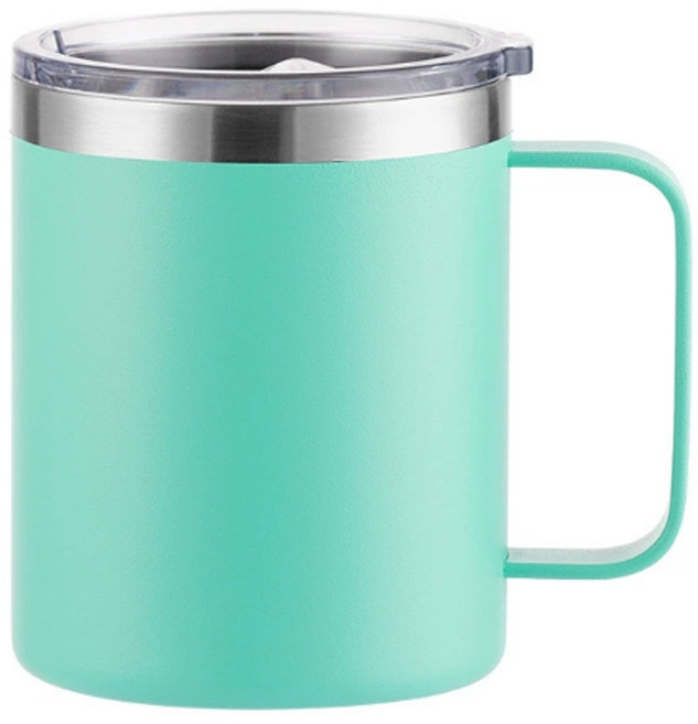 머그 손잡이 텀블러 304 스테인리스 420ml 720ml, 1개, 민트