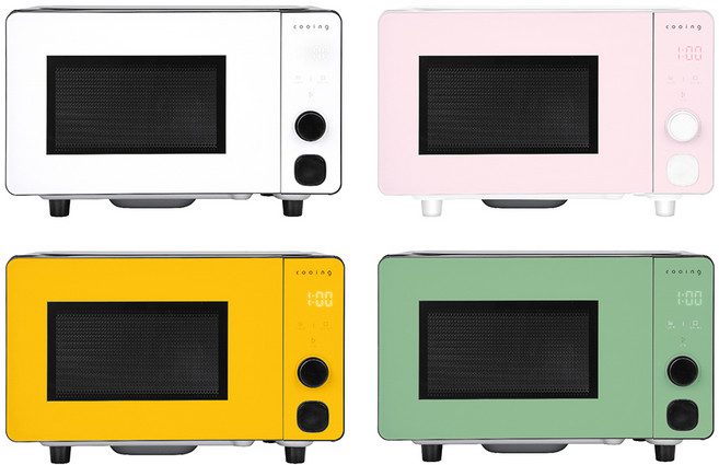 쿠잉 플랫전자레인지 MC-P20F 전자렌지 무회전 버튼식 미니 원룸 소형 기숙사 사무실 모텔 리조트 미니전자레인지, MC-P20GBF(그린)