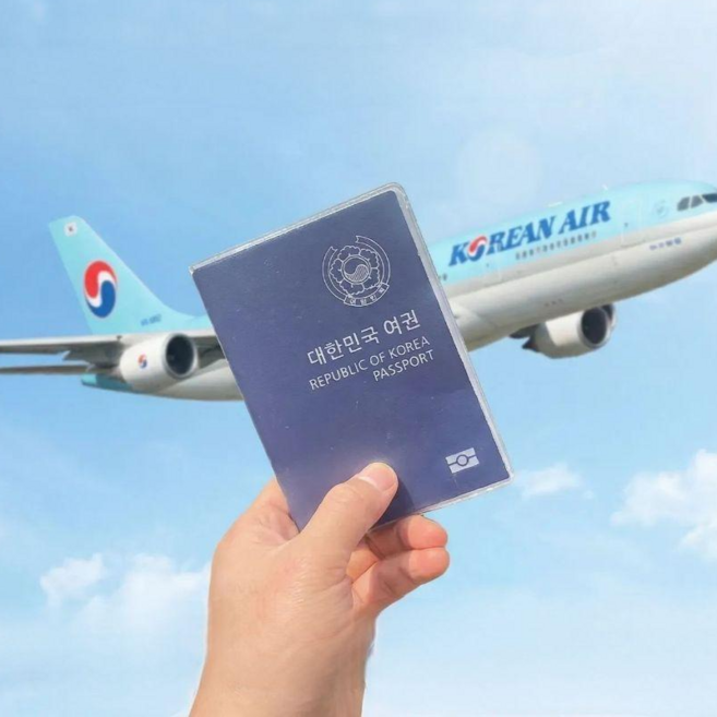 카드수납 남녀공용 투명 여권케이스 2개 세트