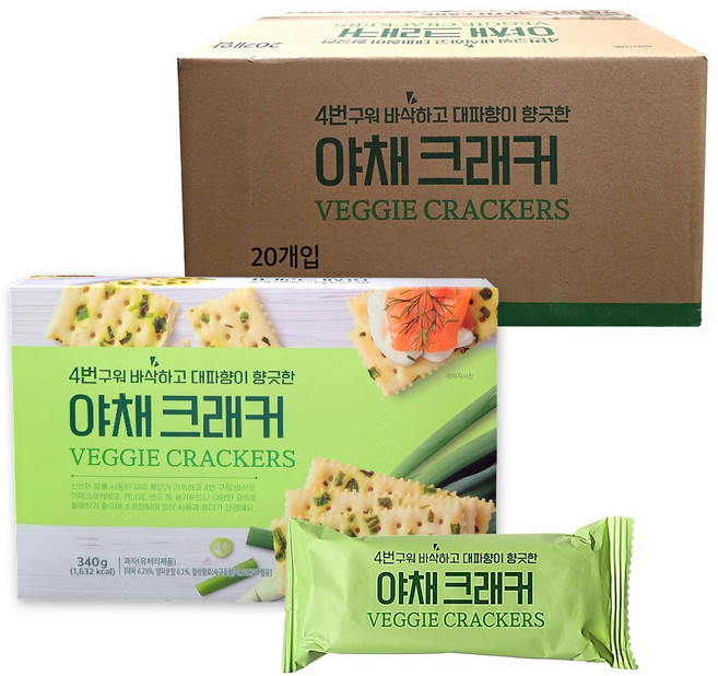 푸지안 4번구운 야채크래커 340g x 20곽(1BOX), 20개