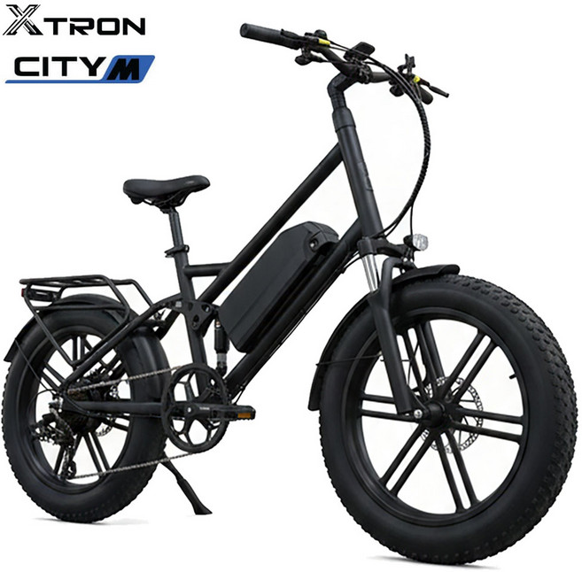 2026 퀄리스포츠 엑스트론 시티맥스 20인치 풀샥 48V 500W 전기자전거 삼성배터리, 블랙
