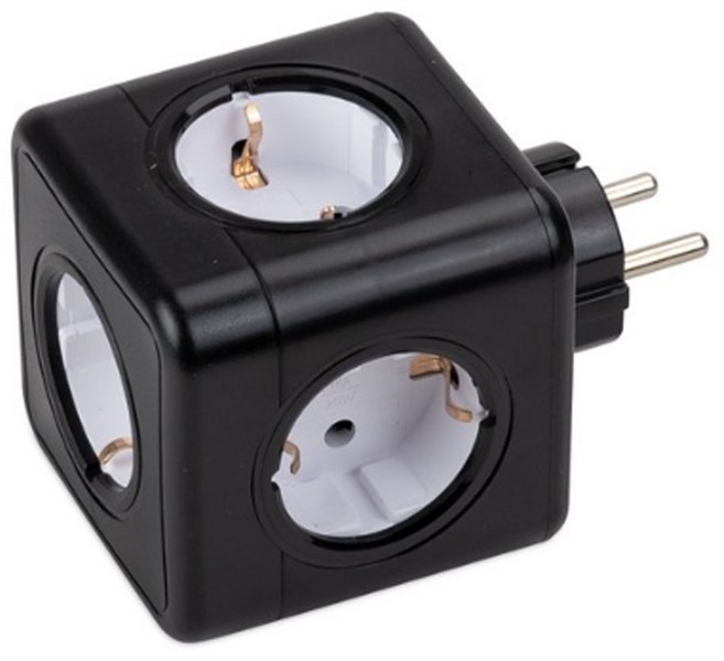 파워큐브 V2 멀티탭 5구 오리지널, 77mm, 블랙, 1개