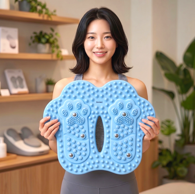 도르나솔 3단계 발지압 스텝퍼 다이어트 가정용 무소음 홈트, 블루