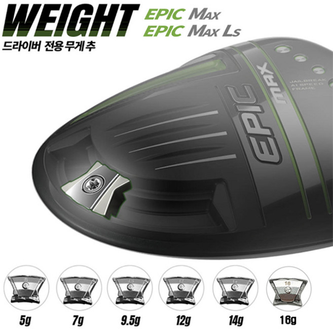 캘러웨이 에픽 맥스 LS 드라이버 무게추 (호환제품), 15.5g, 1개