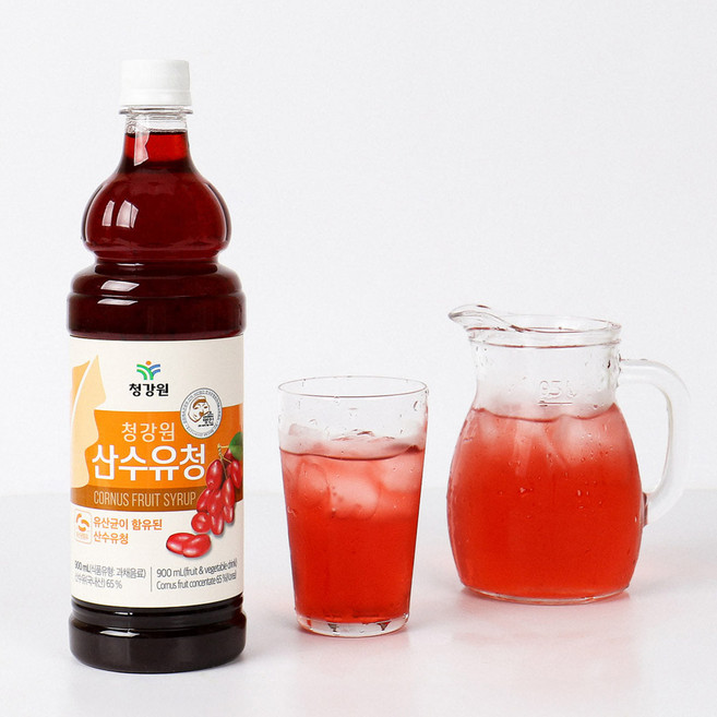 자연초 산수유청 산수유엑기스, 2개, 900ml