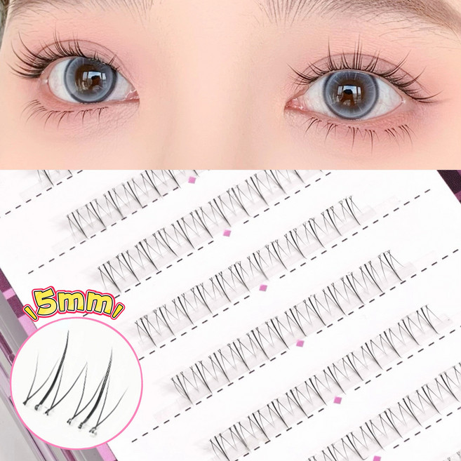 아토포스 노글루 언더 가닥 속눈썹 풀이 필요 없는 부분 아랫눈썹 자연스러움 10열 대용량, A, 1개