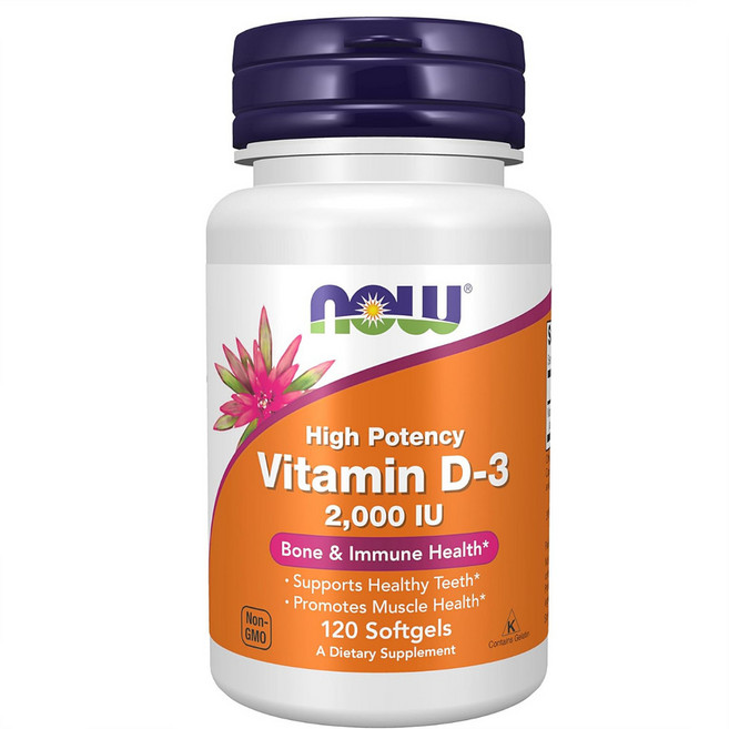 비타민 D3 2000 뼈건강 면역기능증진 하루1정 미국 내수용, 120정, 1개