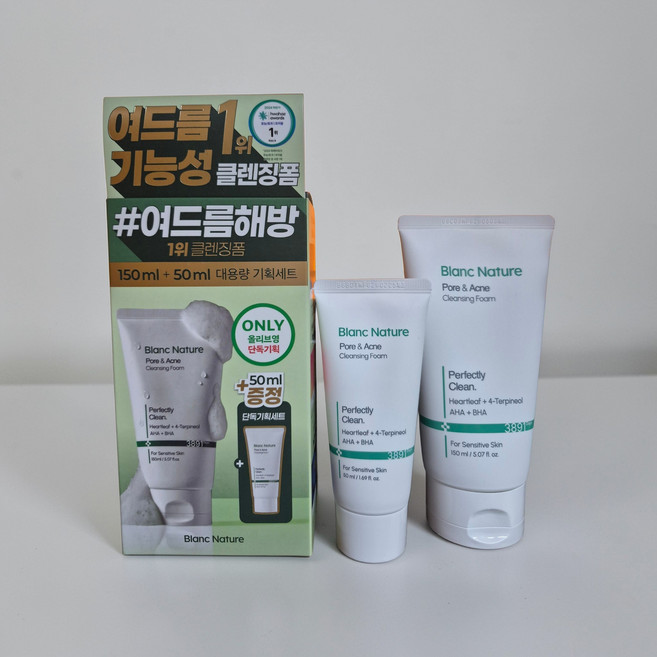 [여드름 기능성/피지케어] 블랑네이처 아크네 클렌징 폼 기획, 2개, 150ml