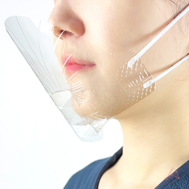 김서림 방지 급식 조리 시식대 국산 투명 향균 위생마스크, 20개, 투명.마스크, 1개입