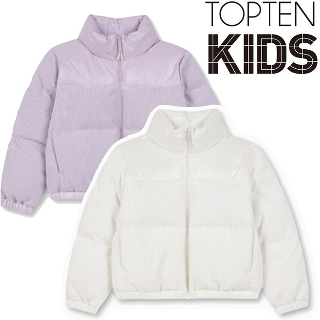 탑텐키즈 요즘 유행하는 활동하기 편한 겨울 코듀로이 숏패딩 점퍼