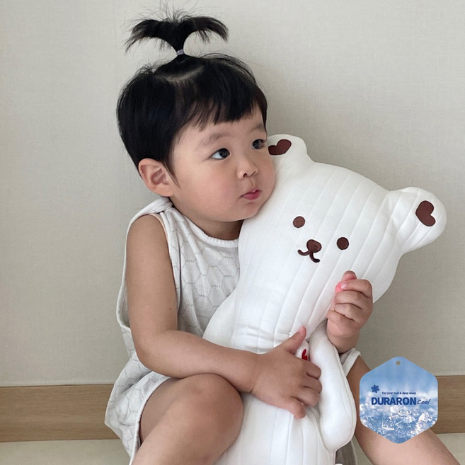 돗투돗 시원한 듀라론 냉감 아기 바디필로우 인형, 돗꼼