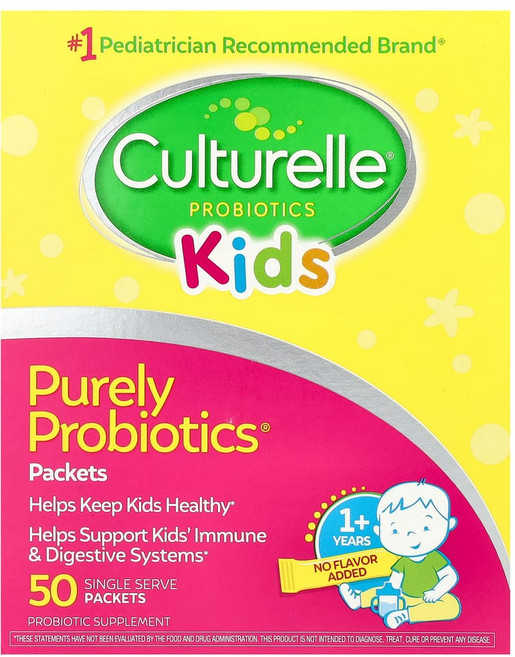 컬처렐 Purely Probiotics 만 1세 이상 어린이용 무맛 개별 포장 50팩, 1개, CTL40026