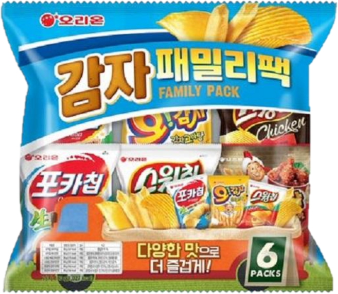 오리온 감자 패밀리팩, 6종세트, 1개