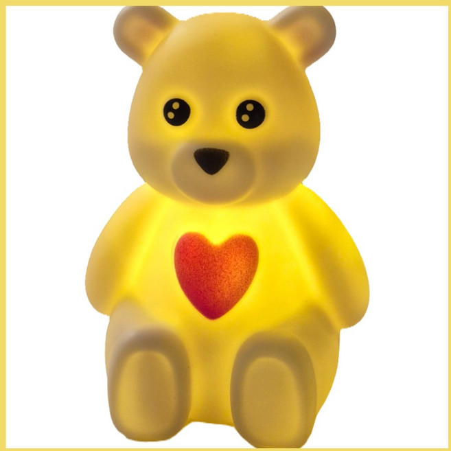 타미루 무드등 동물 크리스마스 포근한 따스한, 1개, 하트 품은 곰돌이