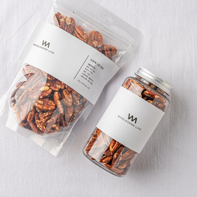 세척후 매일아침 구운 피칸 반태 햇 볶은 무염, 프리미엄형(보틀), 1개