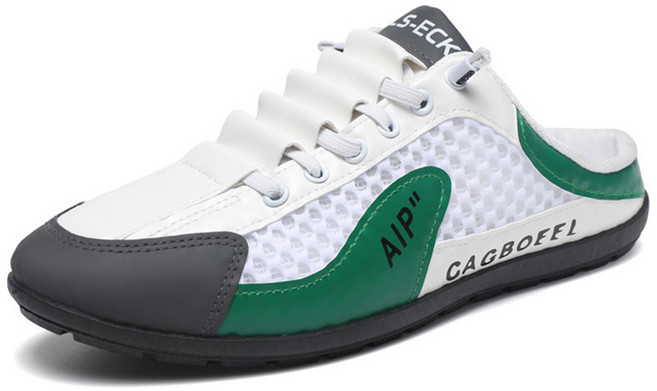 COMIRST 남성 여름 반슬리퍼 슬립온 스니커즈 운동화