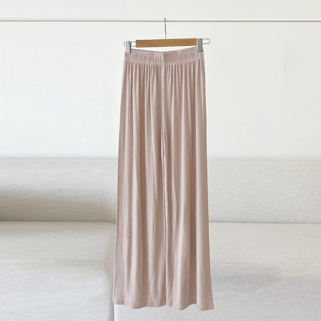 엘라운지 실키레이온 9부 파자마 쿨 밴딩 팬츠