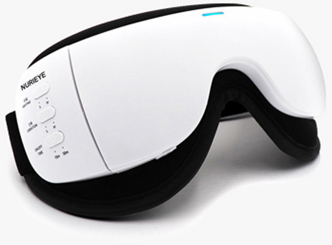 누리아이굿-1 눈 마사지기 무선 온열 찜질기 국내생산 밀착력 증대, 화이트