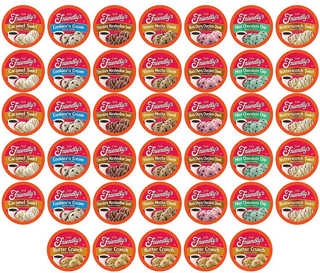 Friendlys 커피 파드 버라이어티 팩 40개, 1개