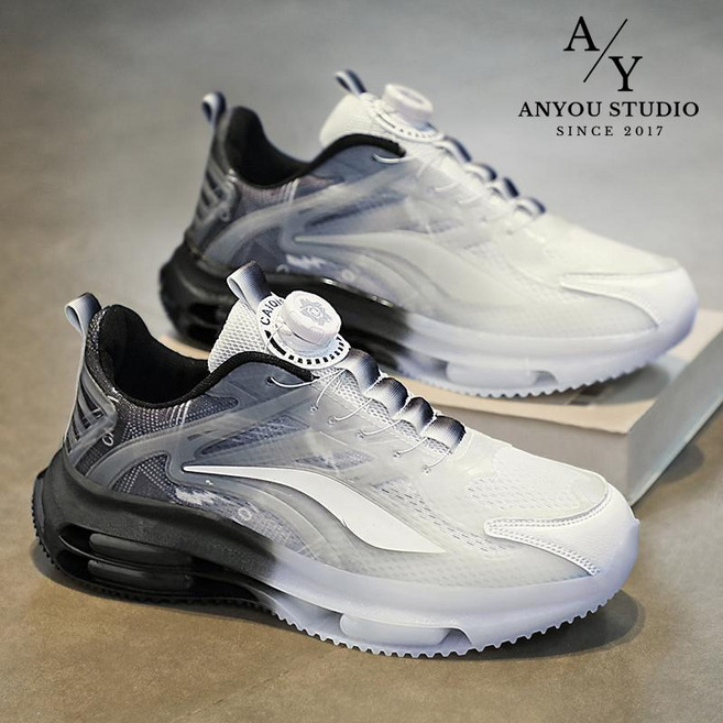 ANYOU 남성 편안한 다이얼 에어쿠션 경량 운동화 런닝화 워킹화 스포츠화