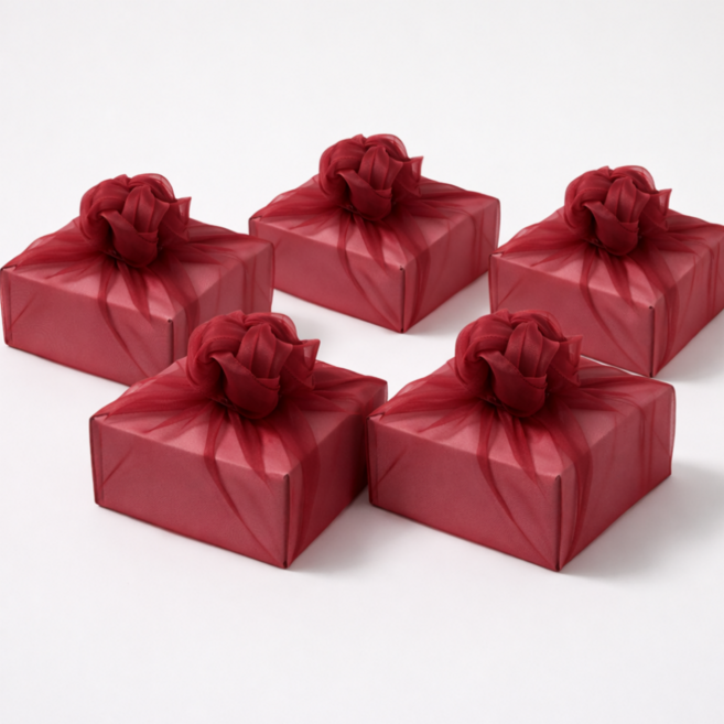 미담 크리스탈 보자기 선물 포장용 70x70cm, 5개, 와인