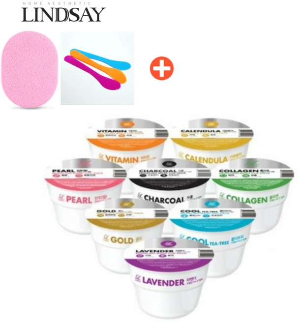 린제이 모델링 마스크 컵팩 3종 (스파출라&해면 증정), 콜라겐3개, 1개, 3개입 - 쿠팡