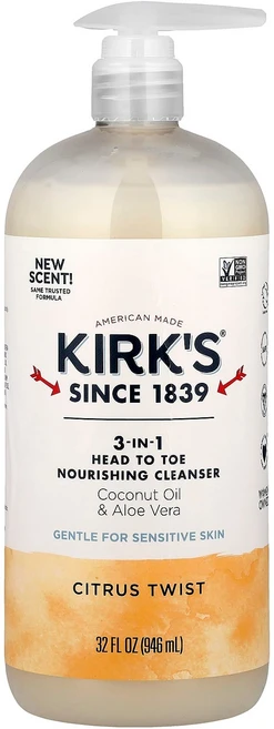 커크스 3-in-1 헤드 투 토 너리싱 클렌저 시트러스 트위스트 946ml (32 fl oz) KIR-11029 - 쿠팡
