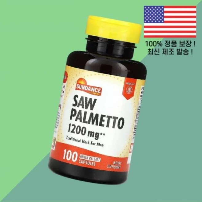 선댄스 비타민 쏘팔메토 1200mg 퀵 릴리스캡슐 100정 Sundance Vitamins Saw Palmetto 100 Quick Release Capsules, 1개 - 쿠팡