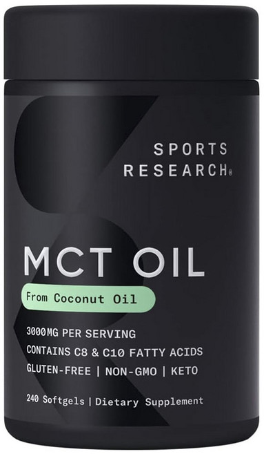 스포츠리서치 MCT 오일 3000mg 소프트젤, 1개