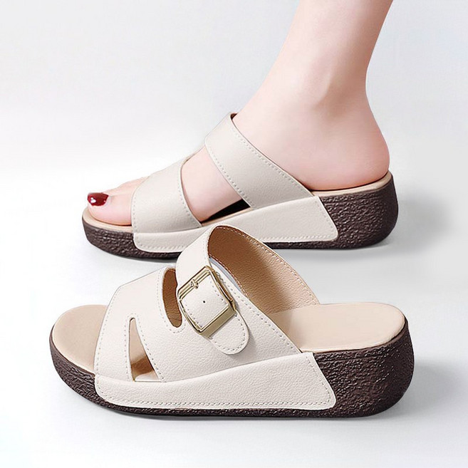 Modern Fashion 여성 발편한 데일리 샌들 키높이 슬리퍼