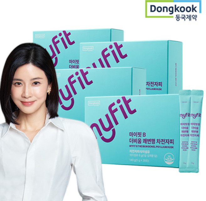 동국제약 마이핏 이보영 쾌변행 차전자피 식이섬유 환, 4개, 140g