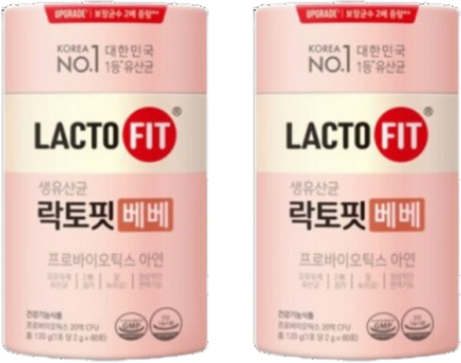 종근당건강 락토핏 베베 2g x 60포 2개, 120g
