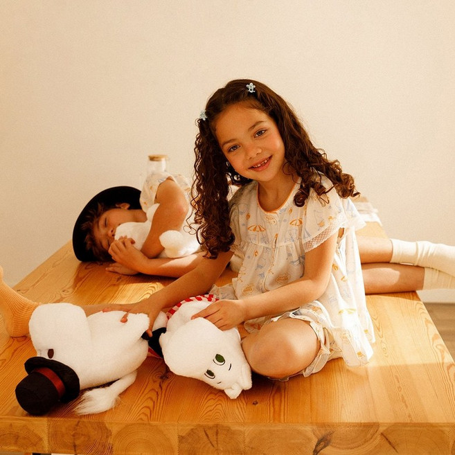 [백화점 정품] 오르시떼 편한 여성잠옷 여아동 F030 무민리비에라 슬리브리스 상하