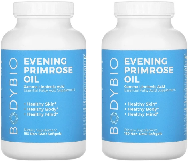 BodyBio 달맞이 꽃 오일 Evening Primrose Oil, 2개, 180정 - 쿠팡