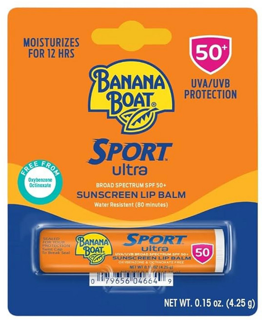 바나나 보트 스포츠 울트라 SPF 50 립 선크림 벌크 팩 | 립밤 옥시벤존 프리 여행용 선크림 입술용 사이즈 10팩, 1개