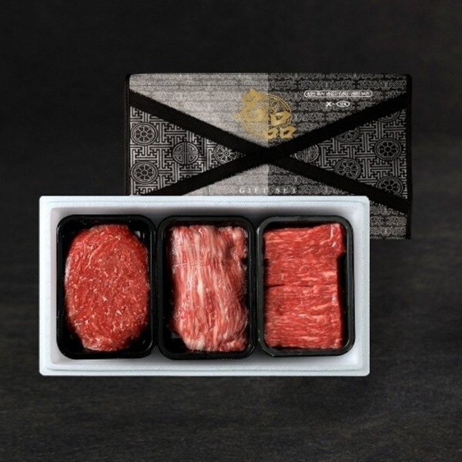 [이푸른] 1등급 한우 정육 선물세트(불고기400g 국거리300g 장조림300g)22713076587899, 1개