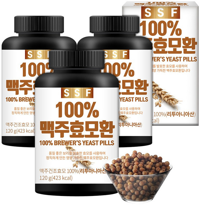 순수식품 100%맥주효모환 120g, 3개
