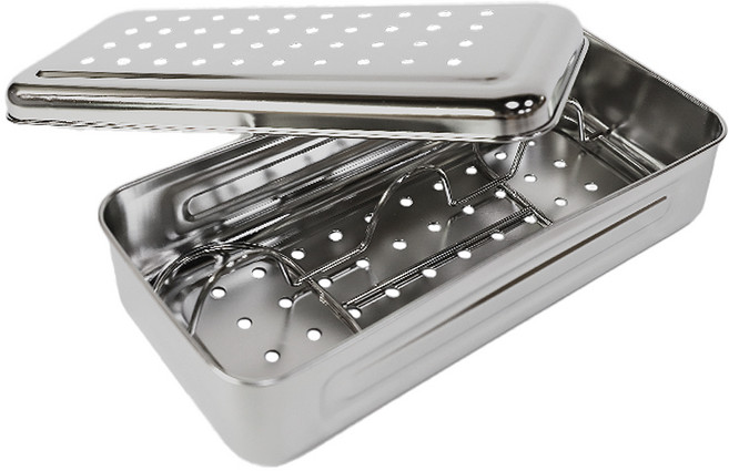 유유마트 국산 스텐304 물빠지는 뚜껑있는 수저 정리함 사각 수저통, 1개, 실버