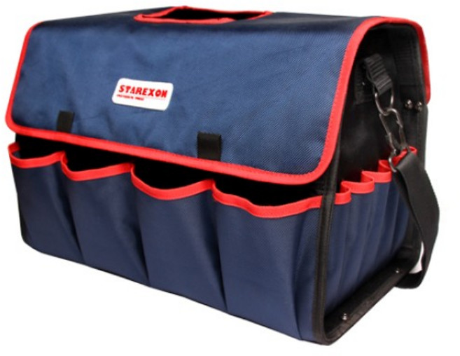 스타렉슨 공구가방 TB-1330 스틸손잡이(덮개형) 공구함 공구통 다용도 휴대용 가방 공구집 22포켓 최대중량 20kg, 1개