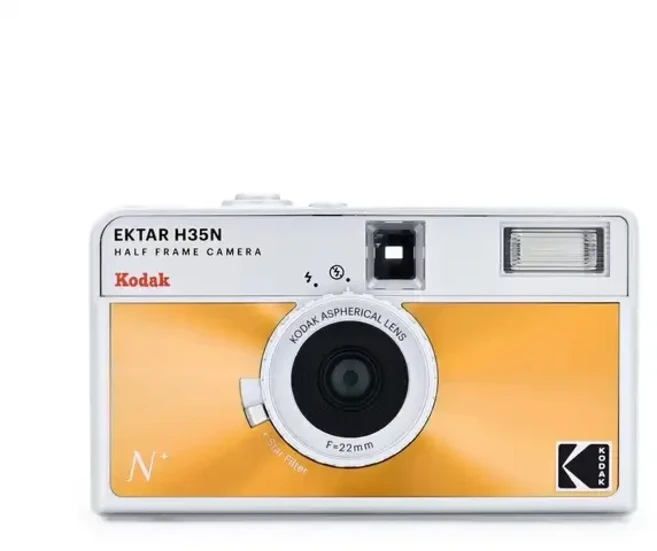 기존 KODAK EKTAR H35 하프 프레임 카메라 35mm Kodak 필름 재사용 가능한 옵션 ColorPlus 200, 02 Camera With 1 Roll, 01 빠른  Mainland, 01 H35N Orange