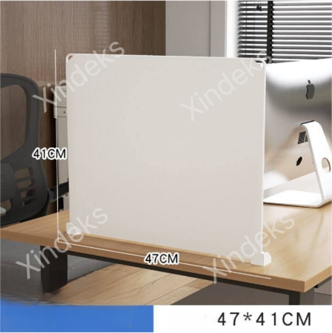 책상위파티션 가림막 가리개 유백색 무흔적 보드 독서실 시험 스크린, 4741cm 스냅이없는 접착제가있는 유백색