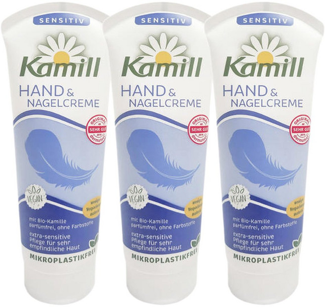 카밀 핸드 앤 네일 크림 센시티브, 100ml, 3개