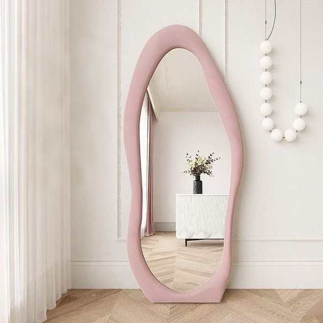 구름형 전신거울 현관거울 벽걸이전신거울 데코퍼니쳐, 핑크