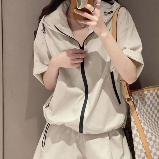 휠렉스 여성 집업 반팔 후드 점퍼 반바지 상하세트 JA25